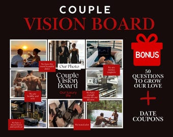 Couple  Vision Board Kit , gift for couples, printable pdf.