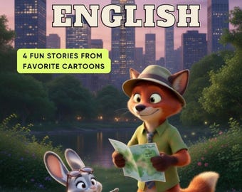 Cartoon English Reading Comprehension Workbook: Fun Stories for Young Learners (A2-B1)