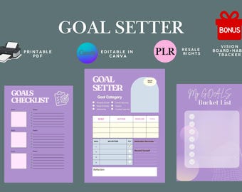 Goal Setter Kit + Habit Tracker + Vision Board Kit for 2026