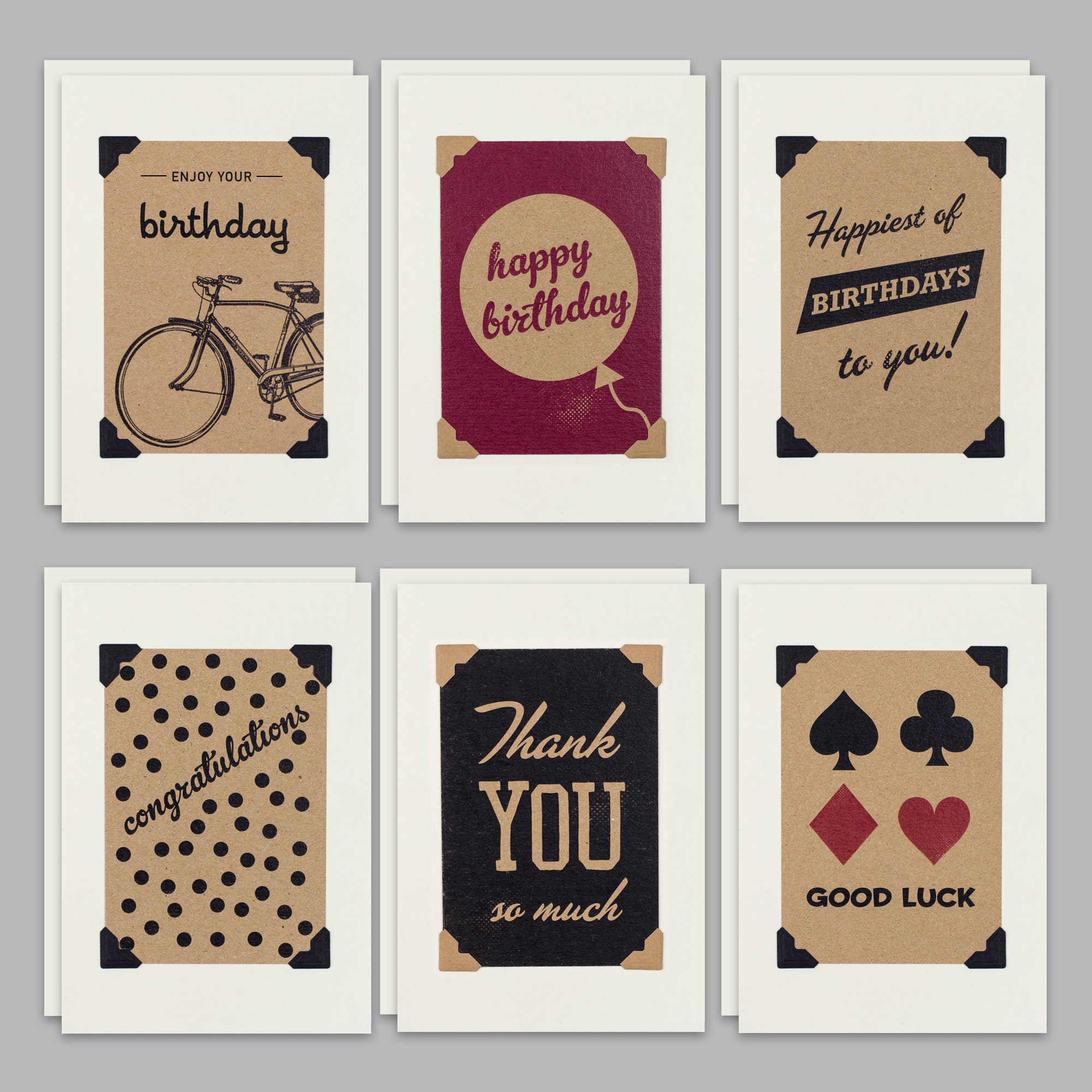 Handmade Greetings Card Selection Box/ Pack Set of 6 Etsy