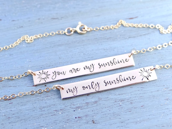 You Are My Sunshine Sunflower Pendant Necklace | Bizbriz