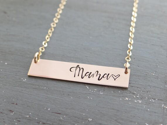 Buy Mama Personalized Bar Necklace. Mother s Day Gift for Mom. New