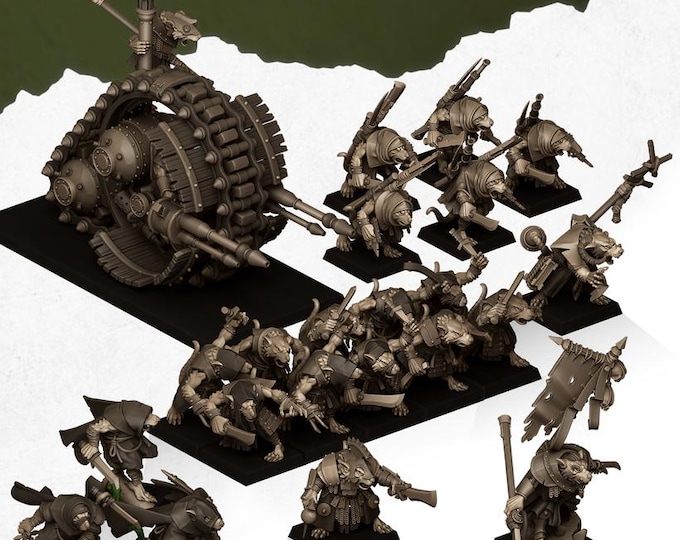 Featured listing image: Rat Vermin Control Pack - Sewer Vermin - Highlands Miniatures
