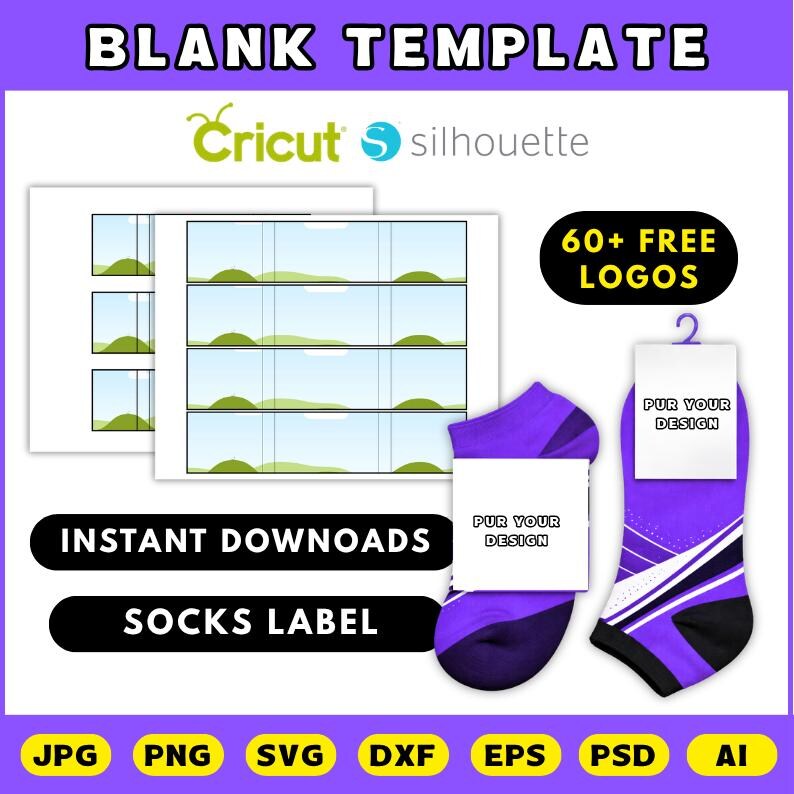 Sock Paper Label Socks Label Template Canva Editable, Sock Tag & Wrapper Template, Socks ...