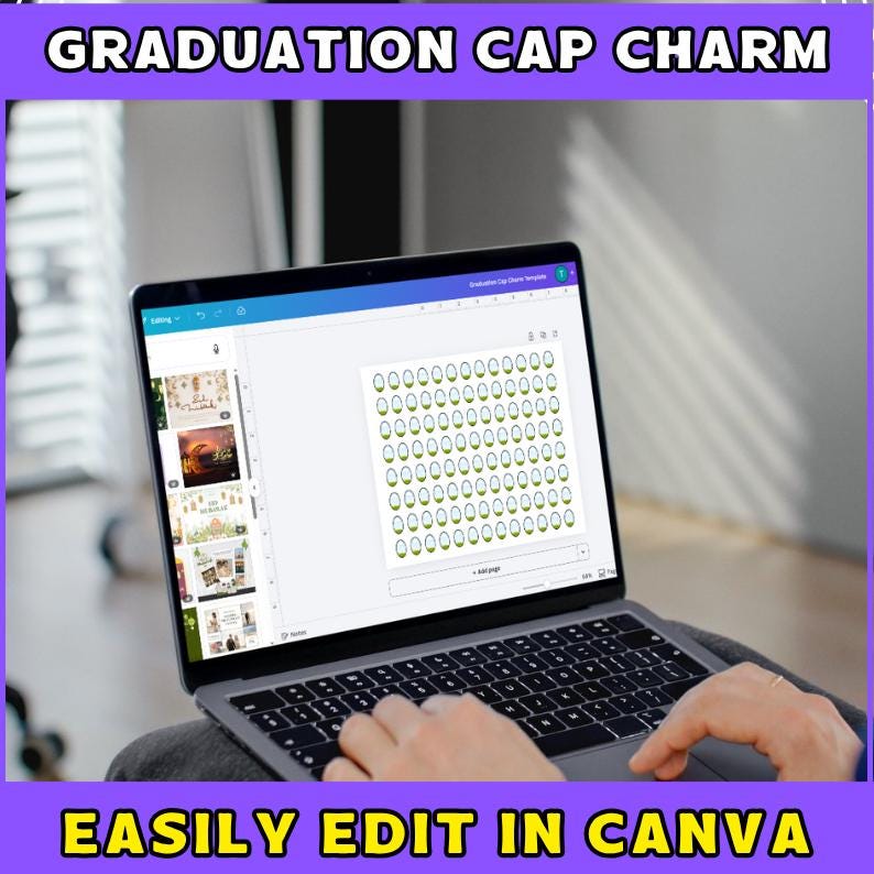 Graduation Cap Chsrms Graduation Cap Charm Template, Grad Cap Charm, Tassel Pendant Charm ...