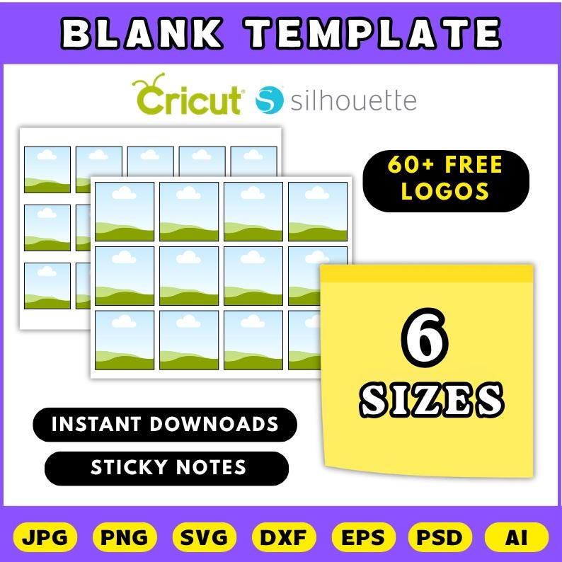 Sticky Notes Template Bundle, Canva Editable, Sticky Note Template ...