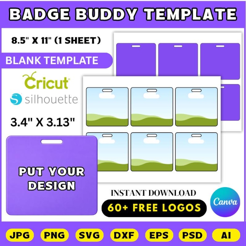 Badge Buddy Templates - Etsy