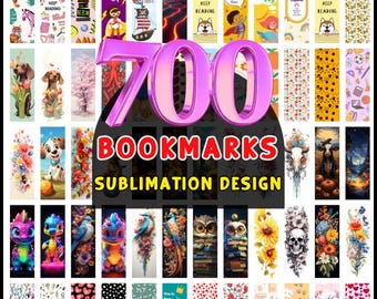 700 Bookmark Sublimation Bundle, Bookmark Sublimation Design, School Bookmarks PNG, 3D Flowers Bookmark, Birthday Bookmark PNG, bookmark set