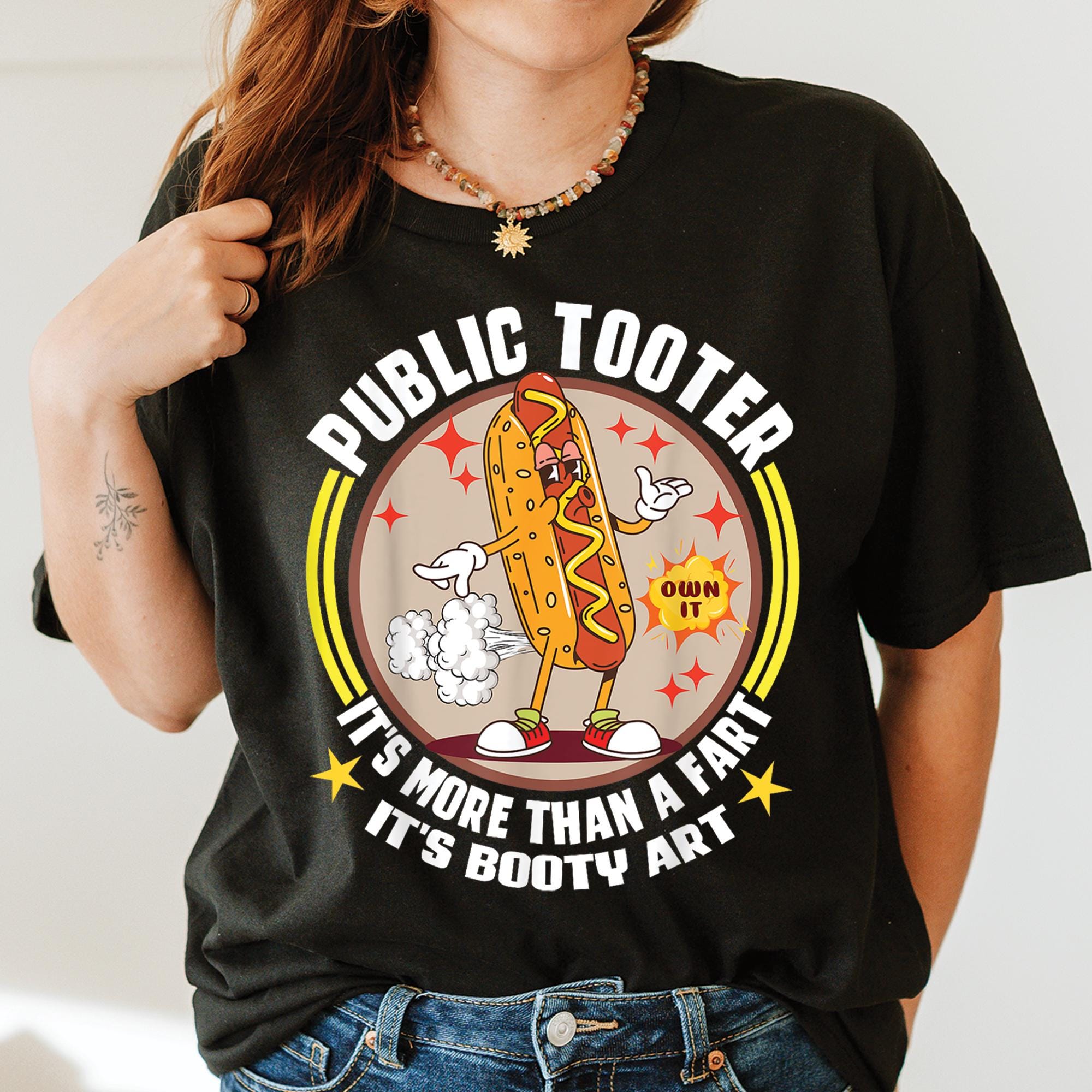 【新品未使用】名作フリーホイーラーズ　JAFFY'S HOTDOG Tシャツ S Funny Fart Hotdog PNG | Public Tooter T-shirt Design | Booty Art