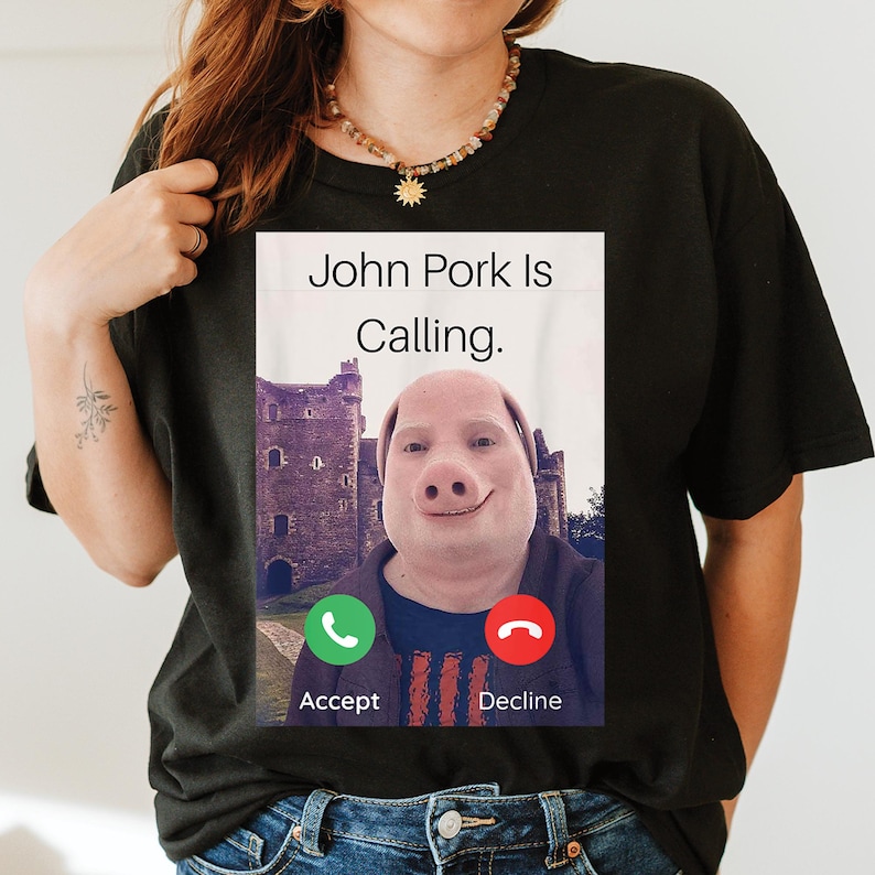 John Pork is Calling PNG – Funny Meme Phone Screen Design, Viral T ...