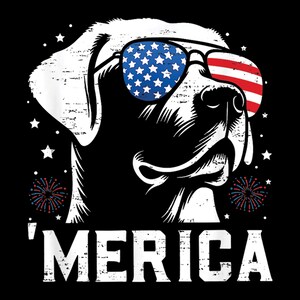 Merca Dog Shirt | Patriotic Dog Design | USA Flag Sunglasses | American Bulldog | Independence Day Shirt | 4th of July Shirt