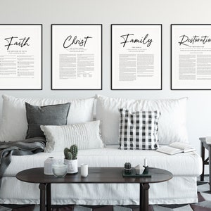 LDS Proclamations Bundle, Digital Prints, The Family, The Living Christ, The Restoration, and Articles of Faith