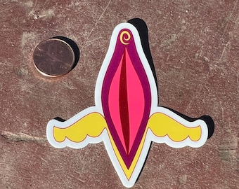 Flying Vulva Stickers