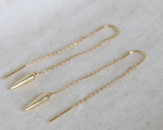AMALFI Threader - Dainty Earrings, Minimal Jewelry , Stud Earrings