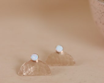 LUCA Opal Studs | Gold Fill Jewelry | Opal Jewelry | Minimal Jewelry | Gold Fill Studs