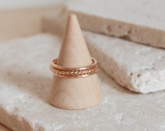 Trio of Gold Stacking Rings