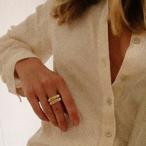 FIELDS Ring - Brass - Sculpted Ring, Organic Jewelry , Lost Wax Casted Ring, Bronze Ring