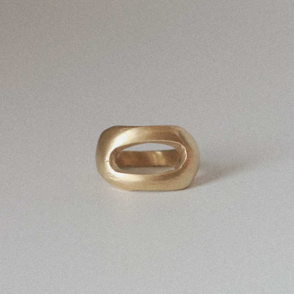 ORO-ring - gebeeldhouwde ring, dikke ring, organische ring