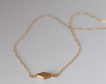 FARRAH Gold Fill Charm Necklace - Minimal Necklace, Stacking Necklace, Layering Necklace