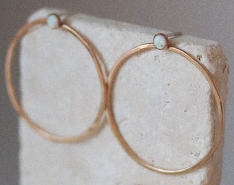 ORION Hoops | Gold Fill Hoops - Hoops - Opal Jewelry - Minimal Jewelry