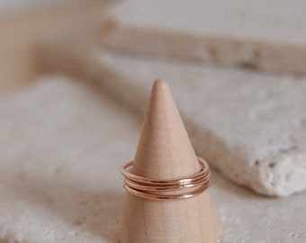 SET OF 3 Gold Fill Stacking Rings