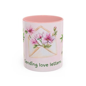 Blumen Liebesbrief Tasse, Liebesbriefe Kaffeetasse senden, Geschenk für Freund, süße Teetasse, Muttertagsgeschenk