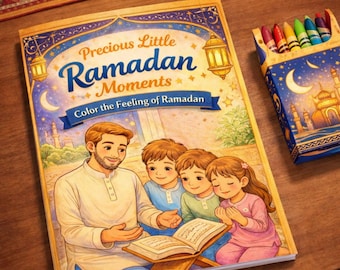 Ramadan Coloring Book for Kids Precious Little Ramadan Moments كتاب تلوين رمضان للأطفال ملف رقمي Muslim Children Coloring Pages