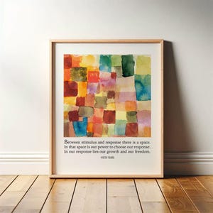 Viktor Frankl Quote Print: Eclectic Typography, Psychology Decor (Digital Download)