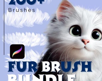 Brosses Procreate pour fourrure : plus de 200 brosses pour poils d'animaux et texture (téléchargement instantané)