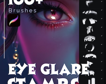 Pinceaux Procreate Eye Glare : tampons Portrait Highlight (téléchargement numérique)