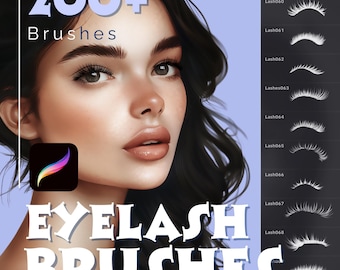 Procreate cils : plus de 200 pinceaux Lash Stamp (téléchargement numérique)