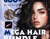 Procreate Hair Brush Set: 246 Texture Brushes for Braids, Curls, Fur (Digital Download)