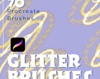 Pinceaux Procreate scintillants : ensemble de pinceaux scintillants 3D (téléchargement numérique)