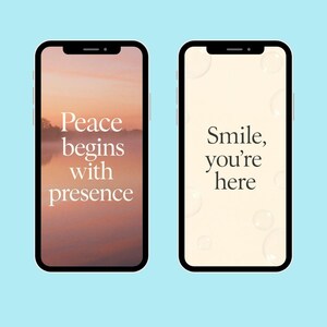 28 Joyful Living Phone Wallpapers - Inspirational Quotes, Aesthetic Lock Screens, Motivational backgrounds, Digital Download