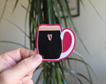 Guinness Sticker: waterdichte Ierse laptopsticker