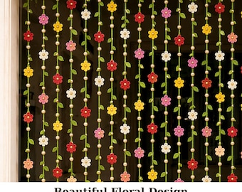 Crochet Flower Curtain Pattern, Boho Window Decor, Beginner Friendly (PDF Download)