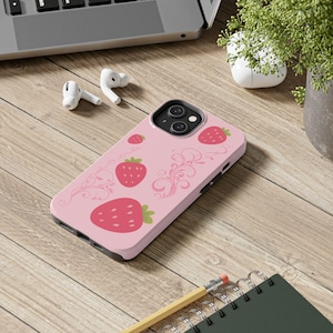 Cute Strawberry Tough Phone Case