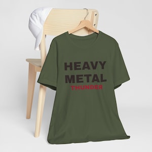 Bella+Canvas, Heavy Metal Thunder Tee, Unisex Graphic T-Shirt, Music Lover Gift, Rock Band Apparel, Perfect for Concerts, Festival Wear