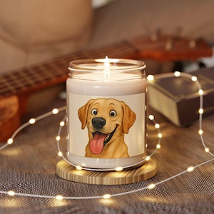 Fun Dog-Inspired Scented Soy Candle - 9oz, Pet Lover Gift, Home Decor, Cute Puppy Candle, Dog Lover Present, Scented Candle for Relaxation
