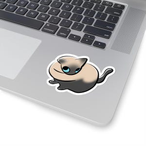 Cute Cat Kiss-Cut Stickers, Stylish Laptop Decor, Pet Lover Gift, Fun Wall Art, Playful Home Office Accessories, Stickers for Kids