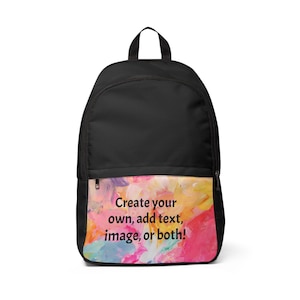 Custom Classic Backpack for School and Traveling, Laptop and Book Bag, Lightweight Waterproof, Adjustable Shoulder Straps, Unisex