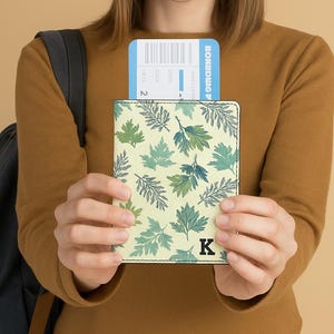 Porta pasaporte personalizado con ranuras para tarjetas / Billetera de viaje con ranura para tarjeta SIM / Funda de pasaporte de cuero de microfibra personalizada
