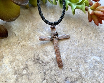 Rugged Cross Pendant,  Necklace Copper, Religious Jewelry, Rugged Cross Necklace, Dad Jewelry, Celtic Cross Necklace, Copper Jewelry Mom Dad