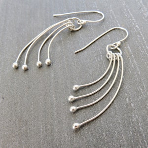 Bridal Earrings, Sterling Dangle Earrings, Lightweight Earrings, Sterling Drops Earrings