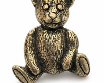 Vintage Danforth Pewter Teddy Bear Pendant 1994 Spirit Collection Charm