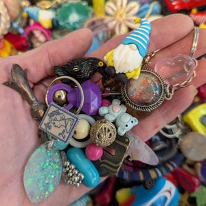 Crow Confetti Scoop: Whimsical Charms, Trolls & Gnomes - Mystery Trinkets