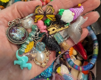 Crow Confetti Scoop: Whimsical Charms, Trolls & Gnomes - Mystery Trinkets