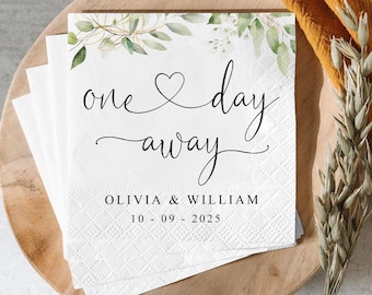 Greenery Wedding Napkins: Eucalyptus Botanical Rehearsal Dinner