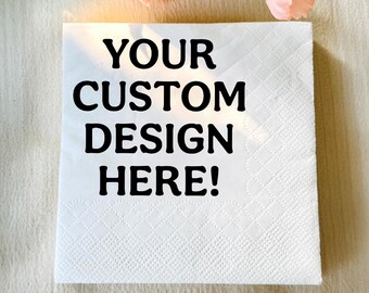 Personalized Pet Portrait Napkins: Custom Wedding, Corporate Event