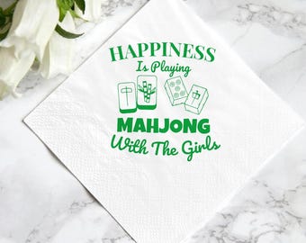 Mahjong Cocktail Napkins: Girls Game Night, Bridal Shower